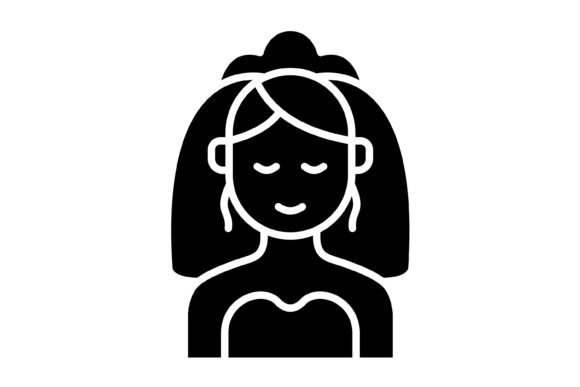 Bride Glyph Icon: Versatile Wedding Graphics for Every Project