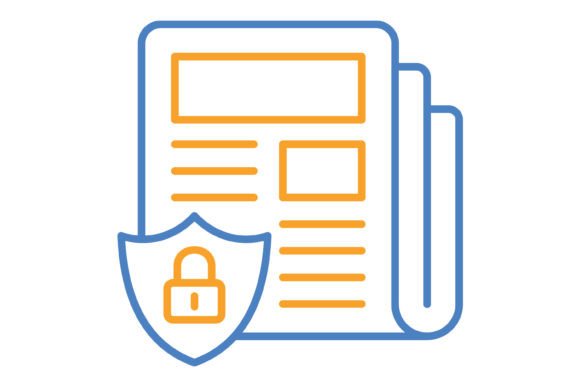 Confidential Blue Orange Line Icon: The Ultimate Asset for Secure, Modern Design
