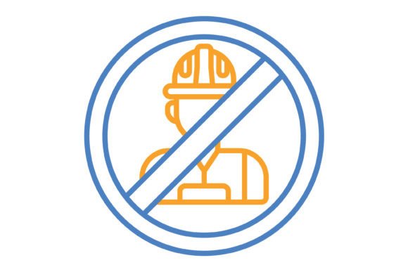 Ethical Design in the Digital Age: The Power of the No Child Labor Blue Orange Line Icon