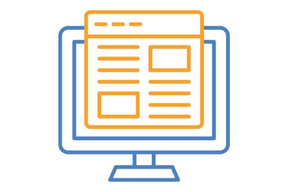 Evaluating the Website Blue Orange Line Icon Set for Your Design Projects