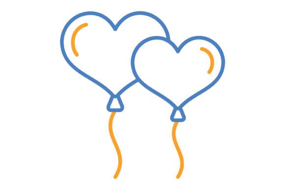Integrating Balloons Blue Orange Line Icons into Your Professional Workflow