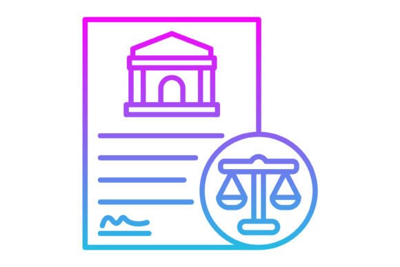 Legislation Line Gradient Icon: Versatile Design Assets