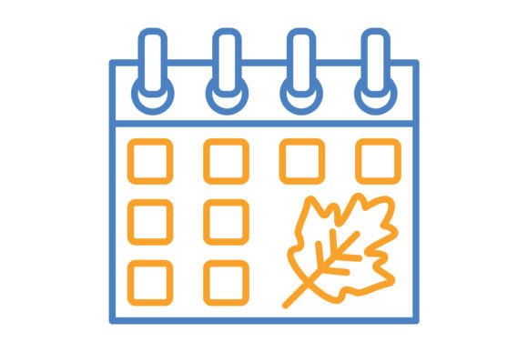 Mastering Seasonal Design: The Ultimate Guide to the Autumn Calendar Blue Orange Line Icon Set