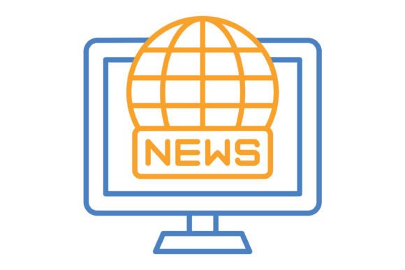 News Blue Orange Line Icon: A Versatile Design Asset