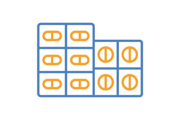 Tablets Blue Orange Line Icon Set: A Versatile Visual Toolkit