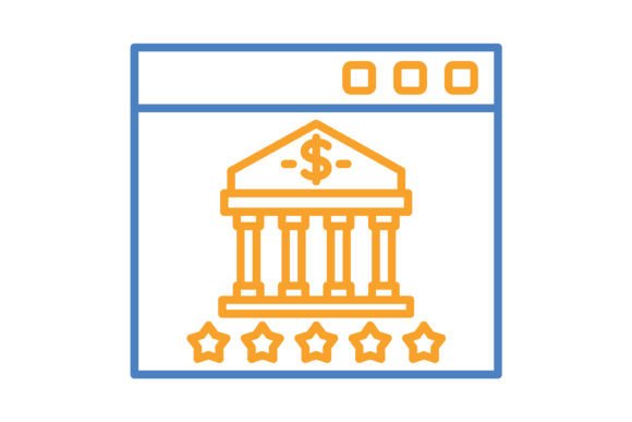 Understanding Ratings Blue Orange Line Icon for Digital Projects